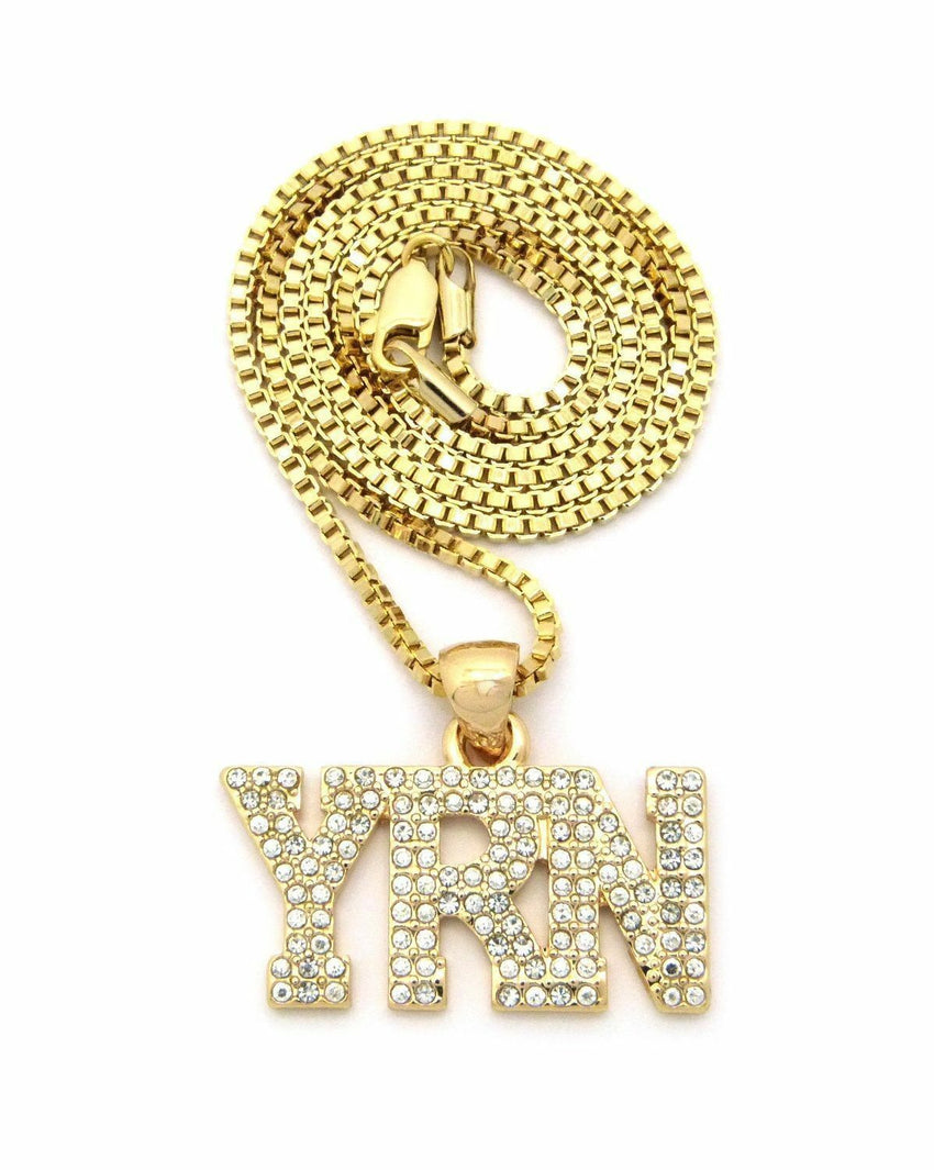 Hip Hop Migos Iced QC w/ Tennis Chain & CULTURE & YRN 3 Necklace Combo set