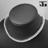 Quavo Choker 16" Full Iced Cuban & 1 ROW DIAMOND Hip Hop CHAIN & "K" Necklace