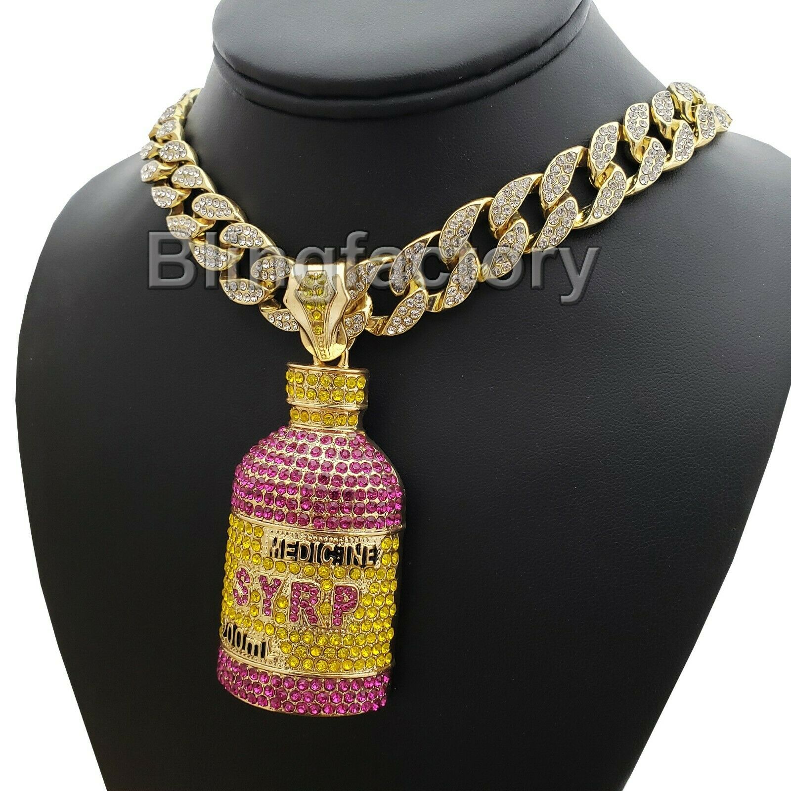 Sparkling Faux Diamond Cuban Chain With Pendant, Perfect Hip Hop Men's  Jewelry Gift - Temu Belgium